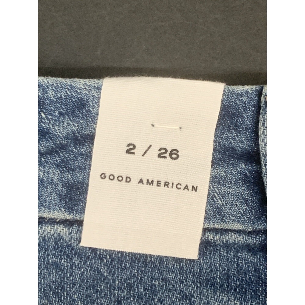 NWT Good American Good Classic Skinnyish Fit Hi Rise Women's Blue Jeans 2/26 - Picture 6 of 13